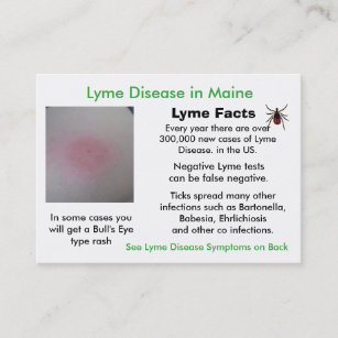 Doença de Lyme em cartões de informação de Maine