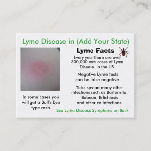 Doença de Lyme em seus cartões de informação do