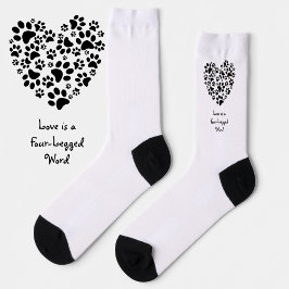Dog Cat Paw Prints Heart Valentine's Day Love
