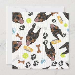 Dog Doberman sorridente