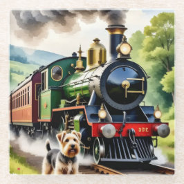 Dog Greeting steam train