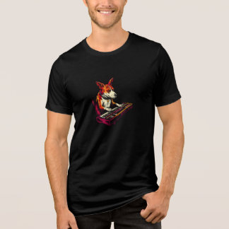 Dog Keyboard Player T-Shirt – Animal Noise Music S