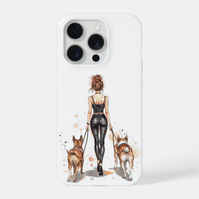 Dog Mom Phone Case | Girl Boss Dog Walker Fashion  (Verso)