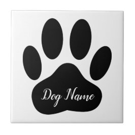 Dog Paw Print With Custom Name Canine