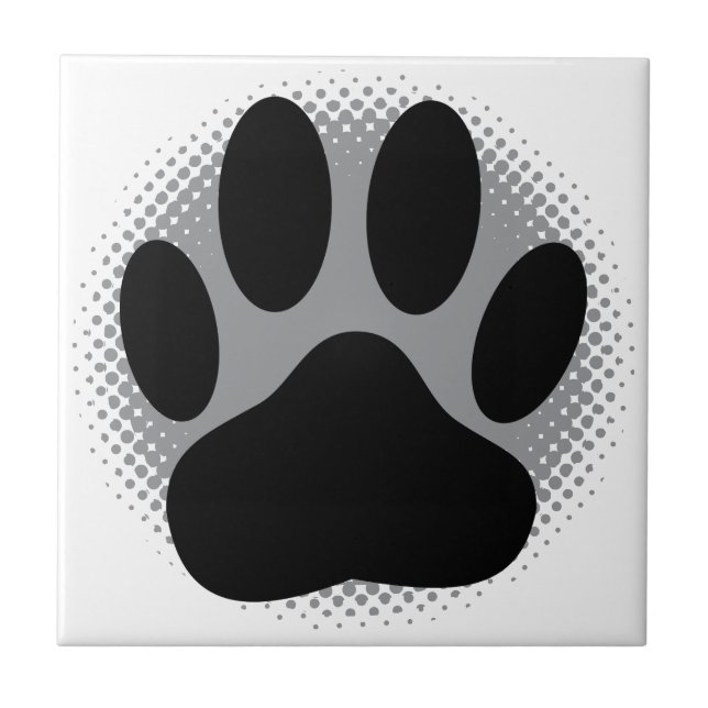 Dog Pawprint Square Custom (Frente)