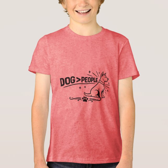 DOG > PEOPLE – Funny Dog Lover Minimalist Design (Frente)