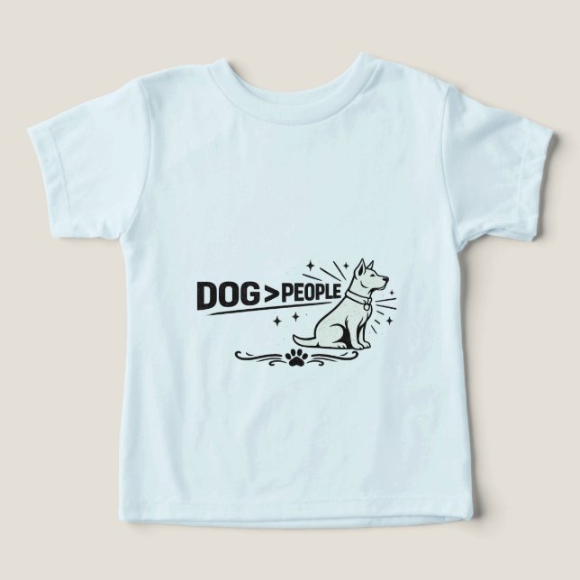 DOG > PEOPLE – Funny Dog Lover Minimalist Design (Design frontal)