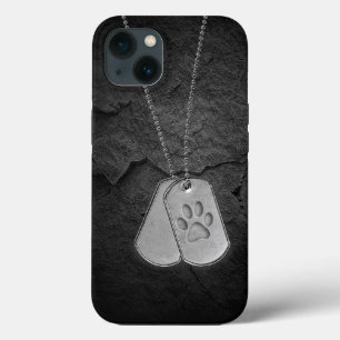 Dog tags militares com Pawprint