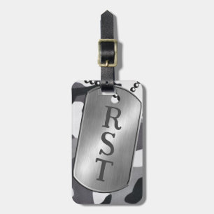 Dog tags Militares da Camuflagem Monográfica Perso