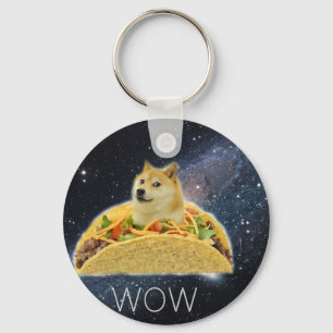 doge space taco meme chaveiro