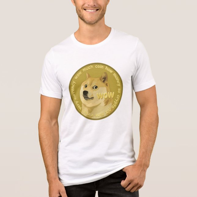 Dogecoin Wow Doge Moedas Muito Cripto Moeda (Frente)