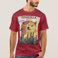 DogezillaEngraçado CÃO MEME Shiba Inu Camiseta