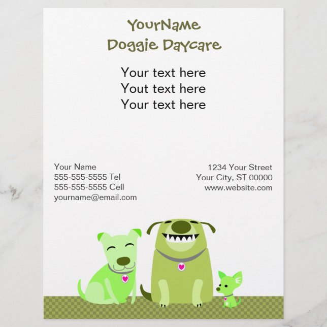 Doggie Daycare/Dog Walker Promocional Flyer (Frente)