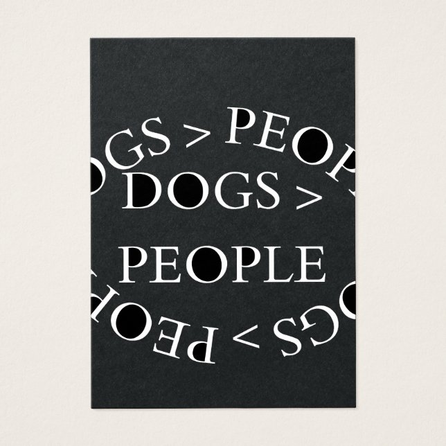 Dogs Over People – Funny Dog Quote (Frente)
