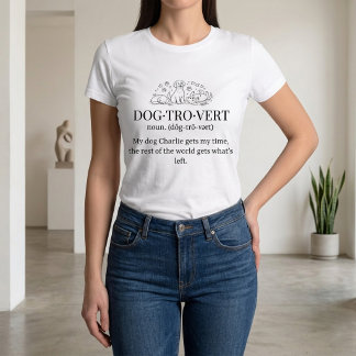 Dogtrovert Funny Text Personalized Dog Mom