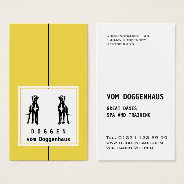 Dogue Alemão amarelo (Frente & Verso)