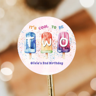 Dois adesivos Legal do segundo aniversário de pico