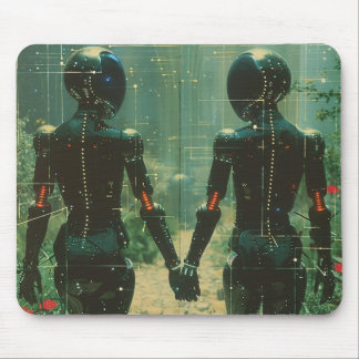 Dois Androides de Mão Dados Mousepad