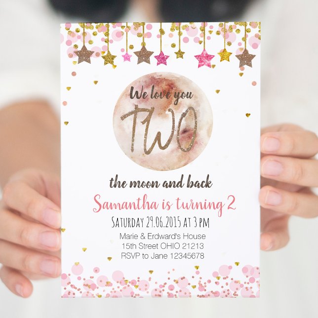 Dois anos de segundo aniversário de Convite (Criador carregado)