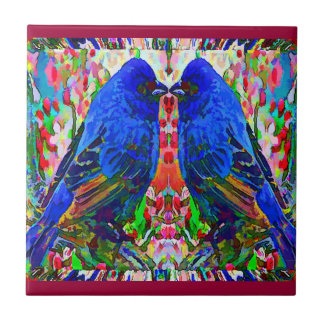 Dois azulejo do pássaro 2