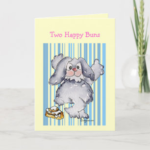 Dois Buns Felizes Cartões Engraçados