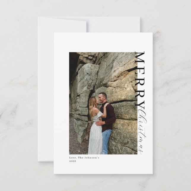 Dois cartões de Natal minimalísticos fotográficos (Frente)