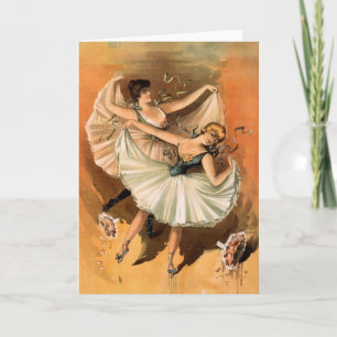 Dois cartões de saudação Ballerinas