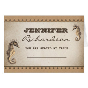 dois cartões náuticos do lugar do casamento dos