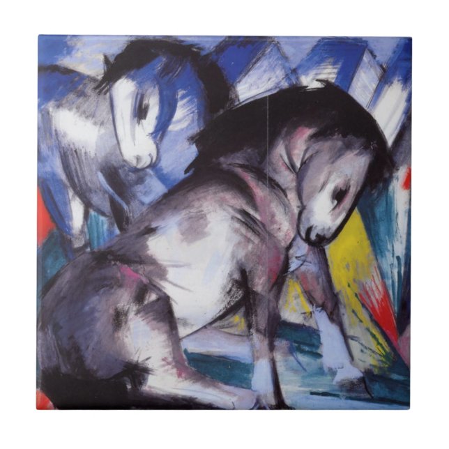 Dois cavalos (por Franz Marc) (Frente)