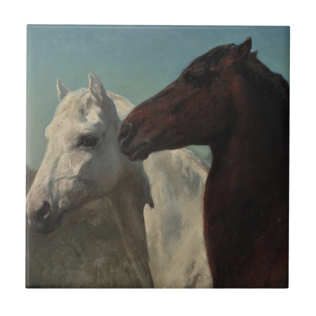 Dois Cavalos por Rosa Bonheur (Frente)