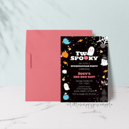 Dois Convite de Aniversário Spooky