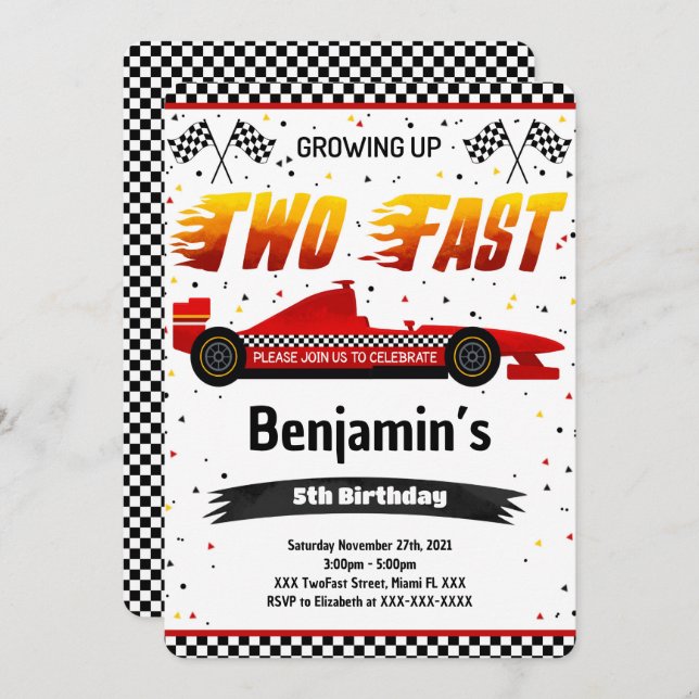 Dois Convite Rápido (Frente/Verso)