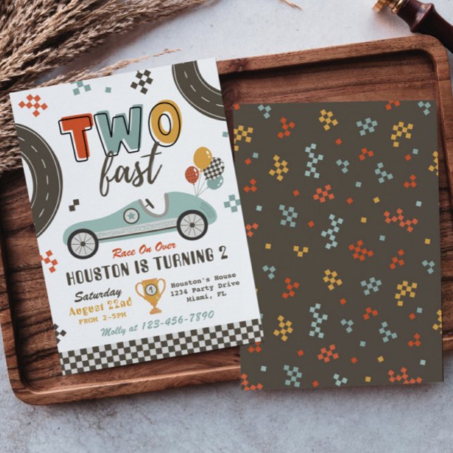 DOIS Convite Rápido | Convite de Aniversário de Co (Criador carregado)