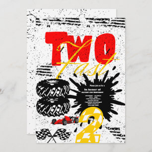 Dois Convite Rápido de Festa de segundo aniversári