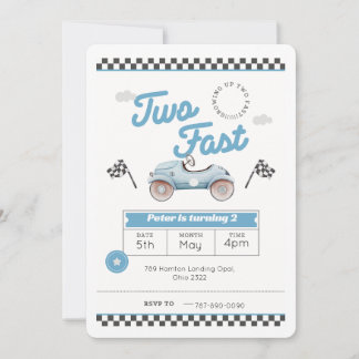 Dois convites de aniversário de rapazinho