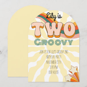 Dois Convites de Aniversário Groovy
