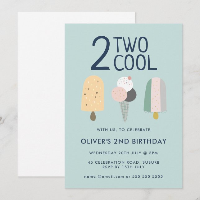 Dois Convites de Aniversário Legais Segundo Aniver (Frente/Verso)
