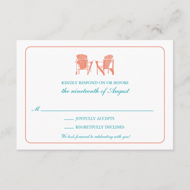 Dois Convites de Cadeiras Adirondack (Frente)