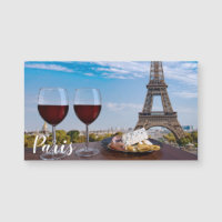 Dois copos de vinho no café em Paris
