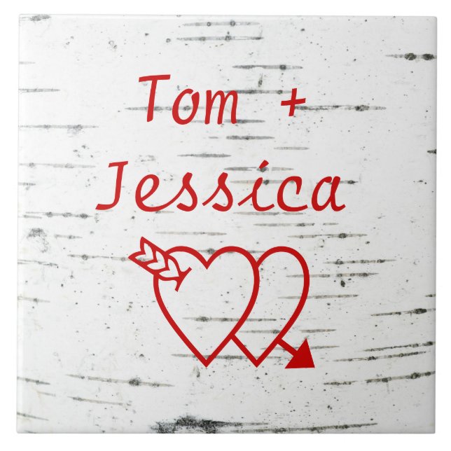 Dois corações em um tronco de pássaro (Frente)