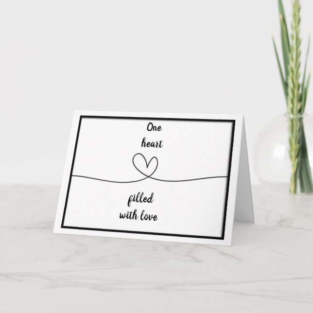 "DOIS CORAÇÕES ENCONTRAM-SE" DEPOIS CARTÃO DE CASA (Frente)