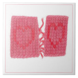 DOIS CORAÇÕES KNIT 6" Azulejo cerâmico