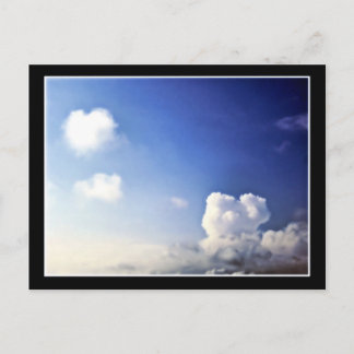Dois Corações No Mesmo Cartão Postal Do Céu