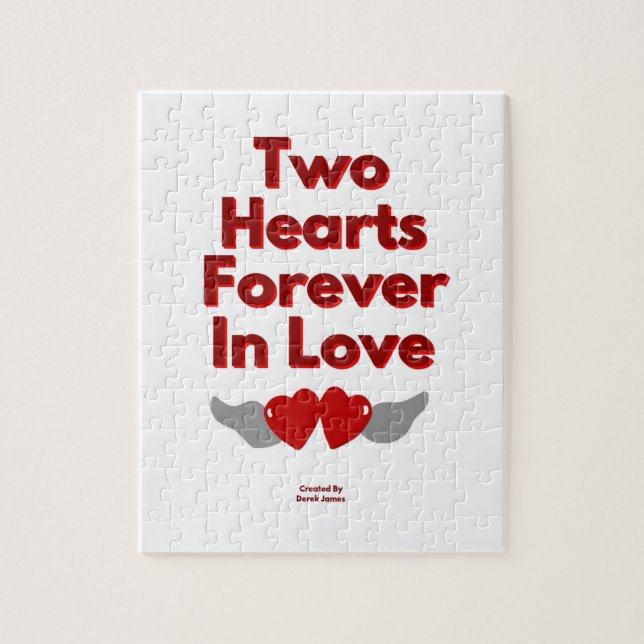Dois Corações Para Sempre Em Quebra-cabeça De Amor (Vertical)