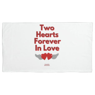 Dois Corações Para Sempre No Amor King Size Pillow