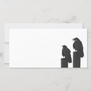 Dois corvos em posto