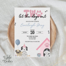 Dois Deixe os Cães Sair | Convite de 2º Aniversári