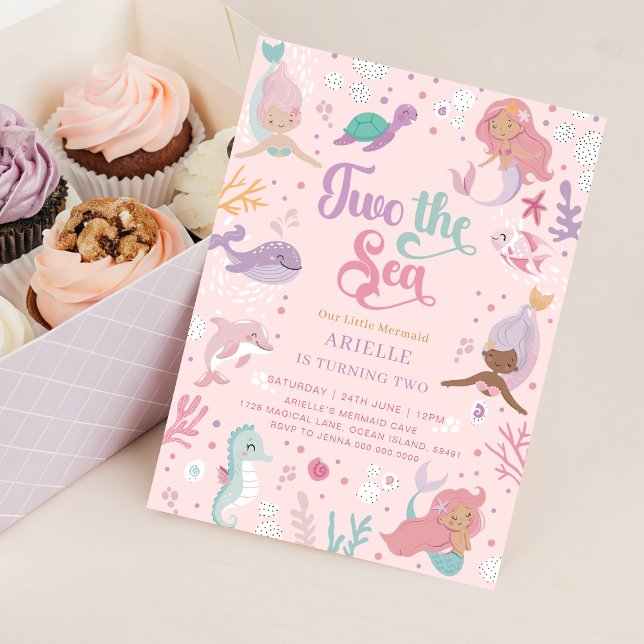 Dois do Convite de Aniversário do Mar. Sereia Edit (Criador carregado)