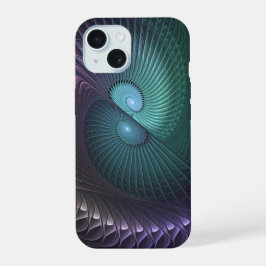 Dois Espirais Coloridos Arte Fractal Moderna Abstr