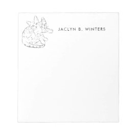 Dois gatinhos doces abraçando o Bloco de Notas Per